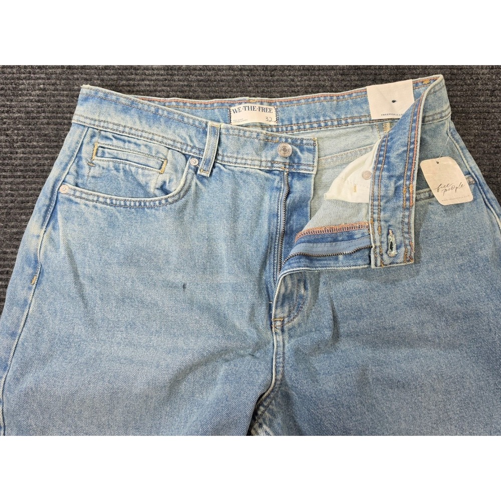 We The Free Xena Slim‎ Straight Jeans Womens 32 S Blue New High Rise Denim